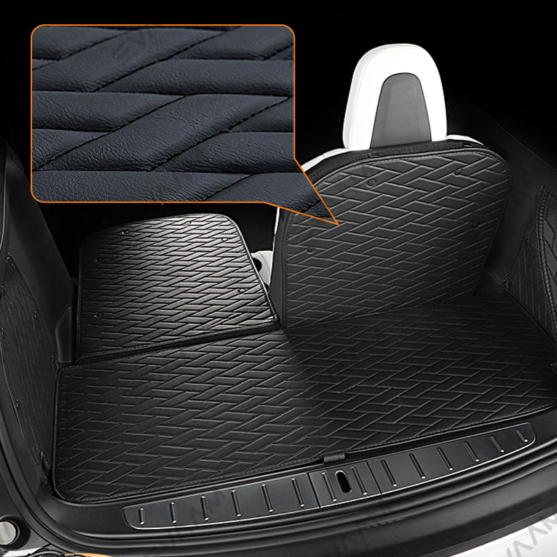 EVAAM® Seat Floor Mats Liners Rear Trunk Mat for Model X - EVAAM