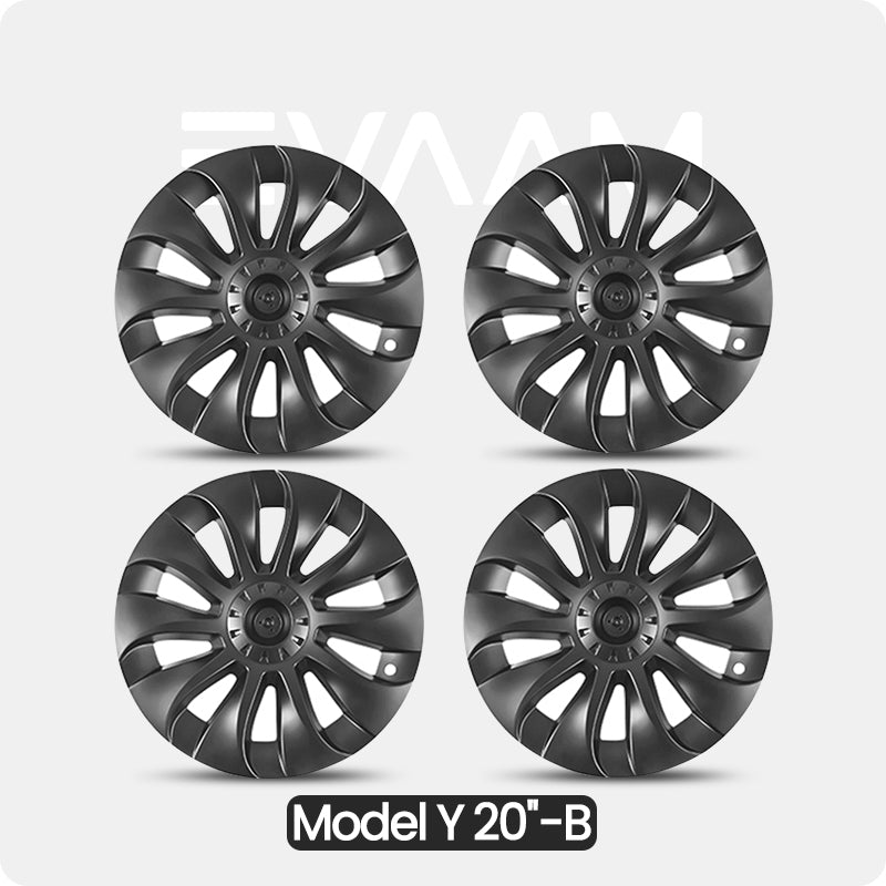 EVAAM® Wheel Covers Hubcap for Tesla Model Y 20‘’ 2019-2023 (4pcs)-Style A/B - EVAAM