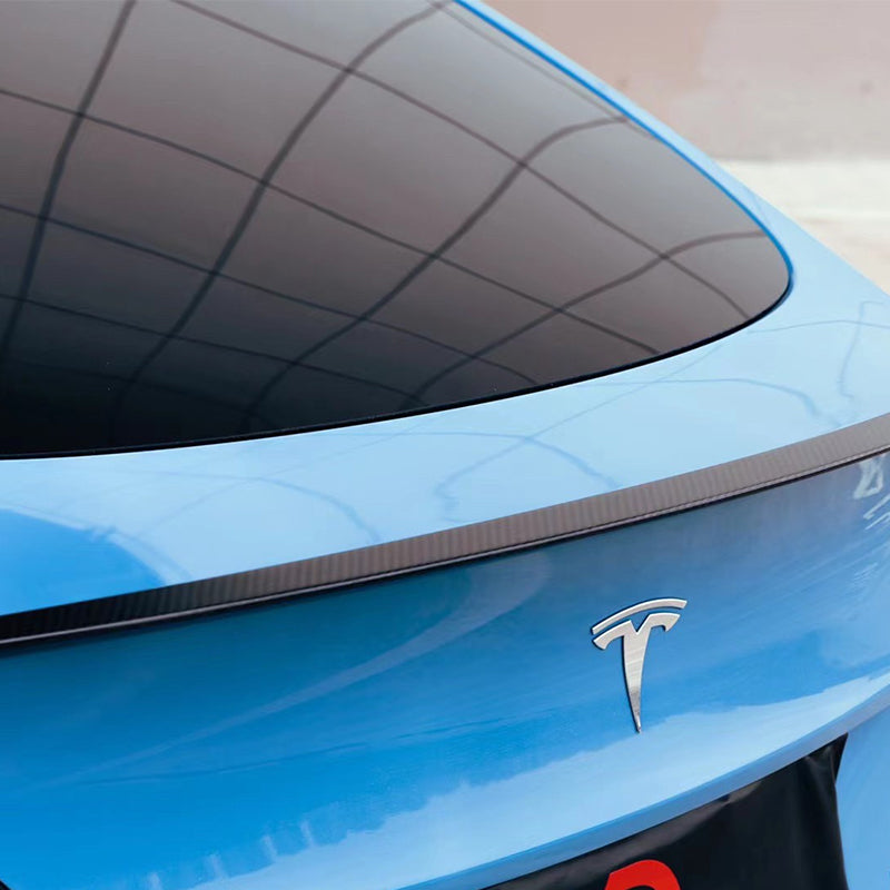 EVAAM® Matte Real Carbon Fiber Trunk Spoiler Wing for Tesla Model Y (2020-2023) - EVAAM