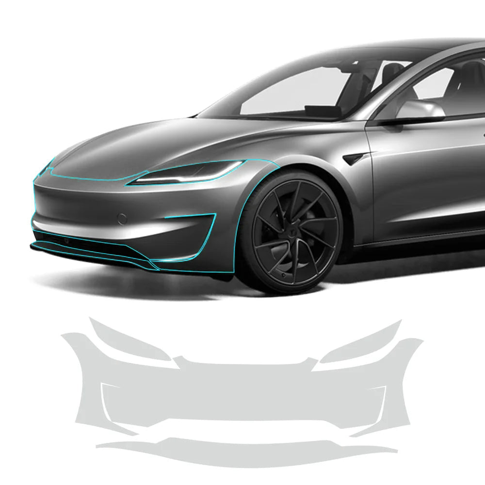 TPU Pre-Cut Invisible Full Car Paint Protection Film (PPF) for Tesla Model 3 Highland Performance 2024+