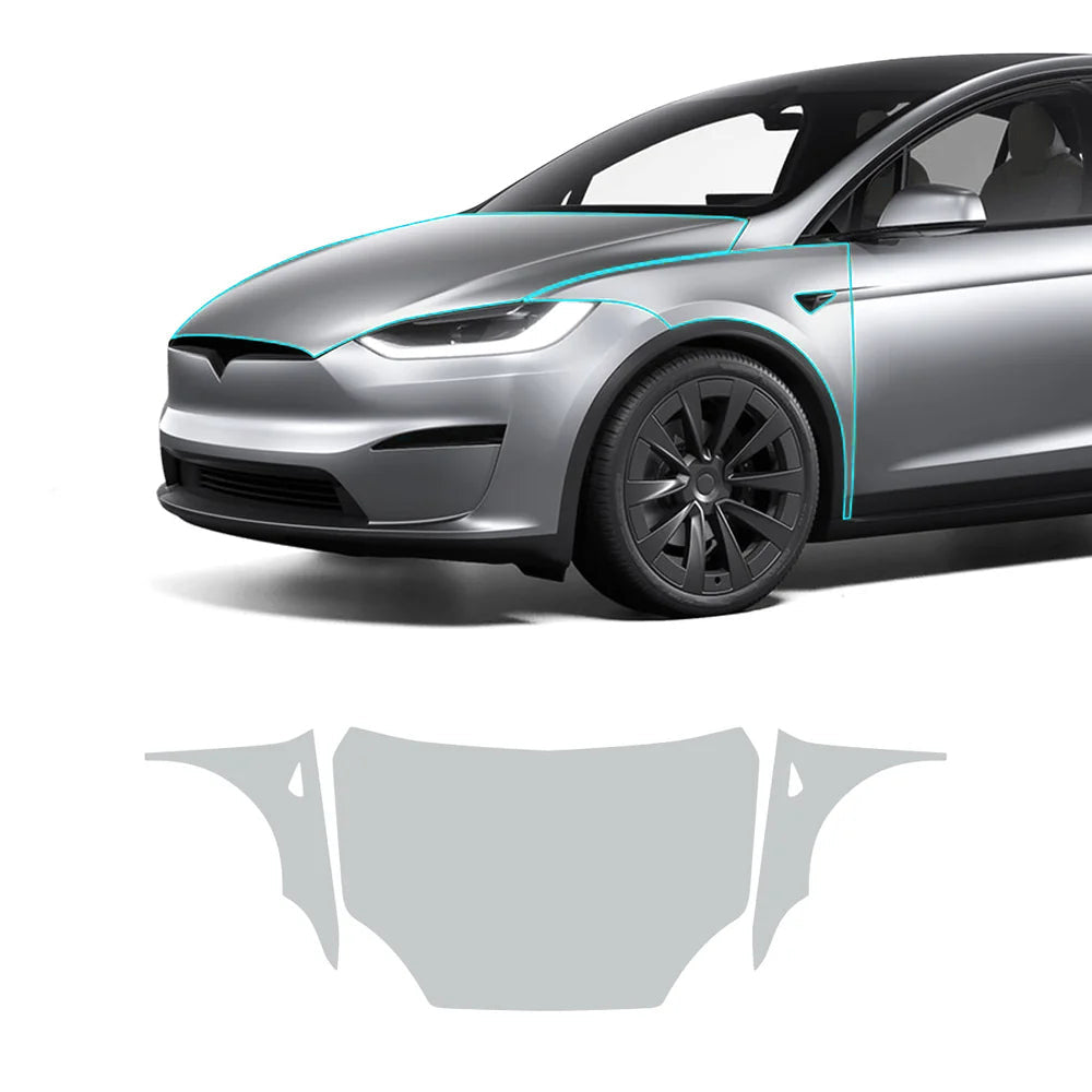 TPU Pre-Cut Invisible Full Car Paint Protection Film (PPF) for Tesla Model X (2022-2024)