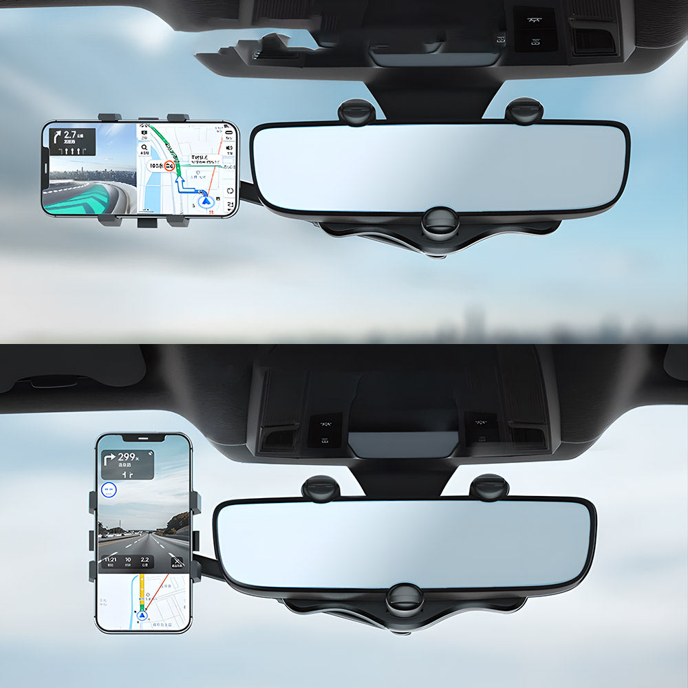 EVAAM® Universal Adjustable Rearview Mirror Phone Mount For All Brand Vehicles - EVAAM