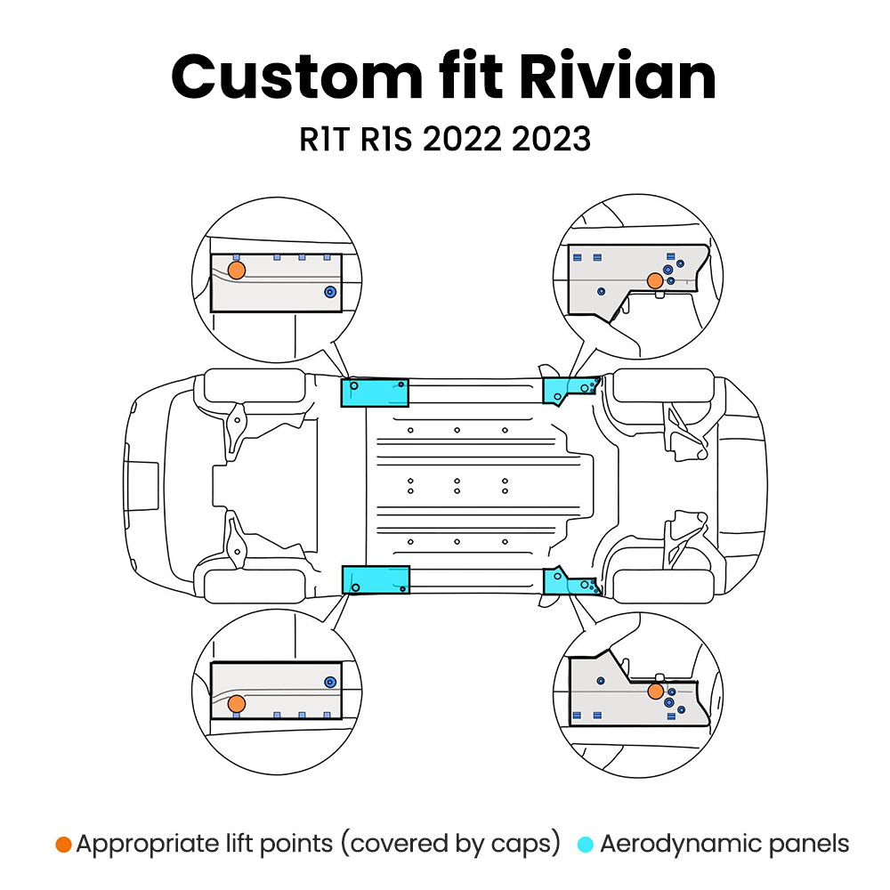EVAAM® Aluminum Jack Pucks For Rivian R1T/R1S - EVAAM