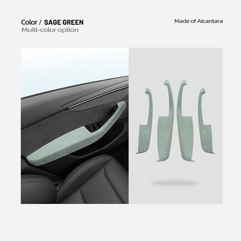 Genuine Alcantara Door Armrest Cover for Tesla Model Y Juniper 2025+