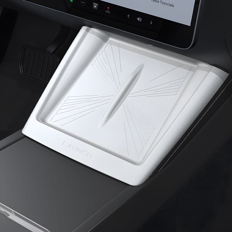 Magnetic Flip-Cover Silicone Wireless Charging Mat for Tesla Model Y Juniper 2025+ & Model 3 Highland