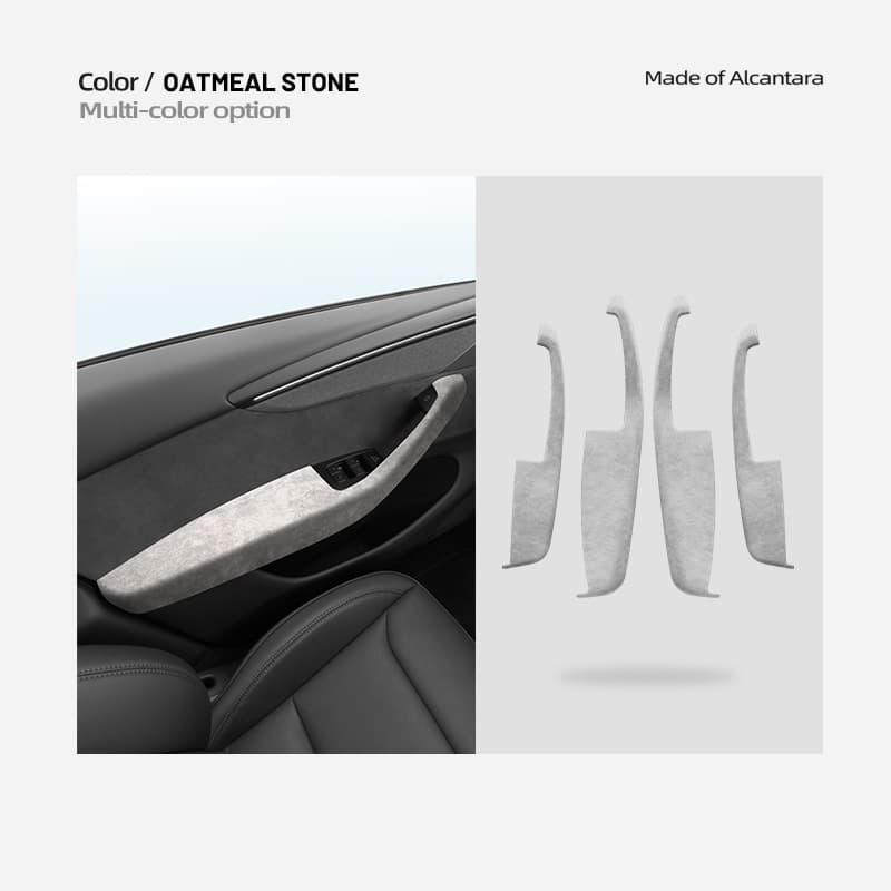 Genuine Alcantara Door Armrest Cover for Tesla Model Y Juniper 2025+
