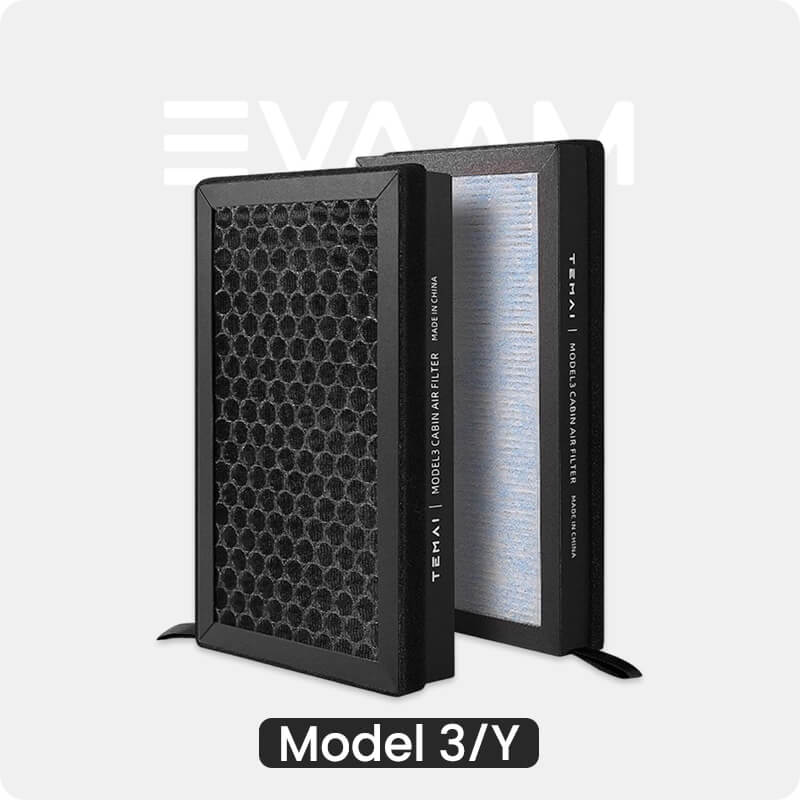 EVAAM® HEPA Air Filter With Activated Carbon For Model 3/Y Accessories  (2Pcs)