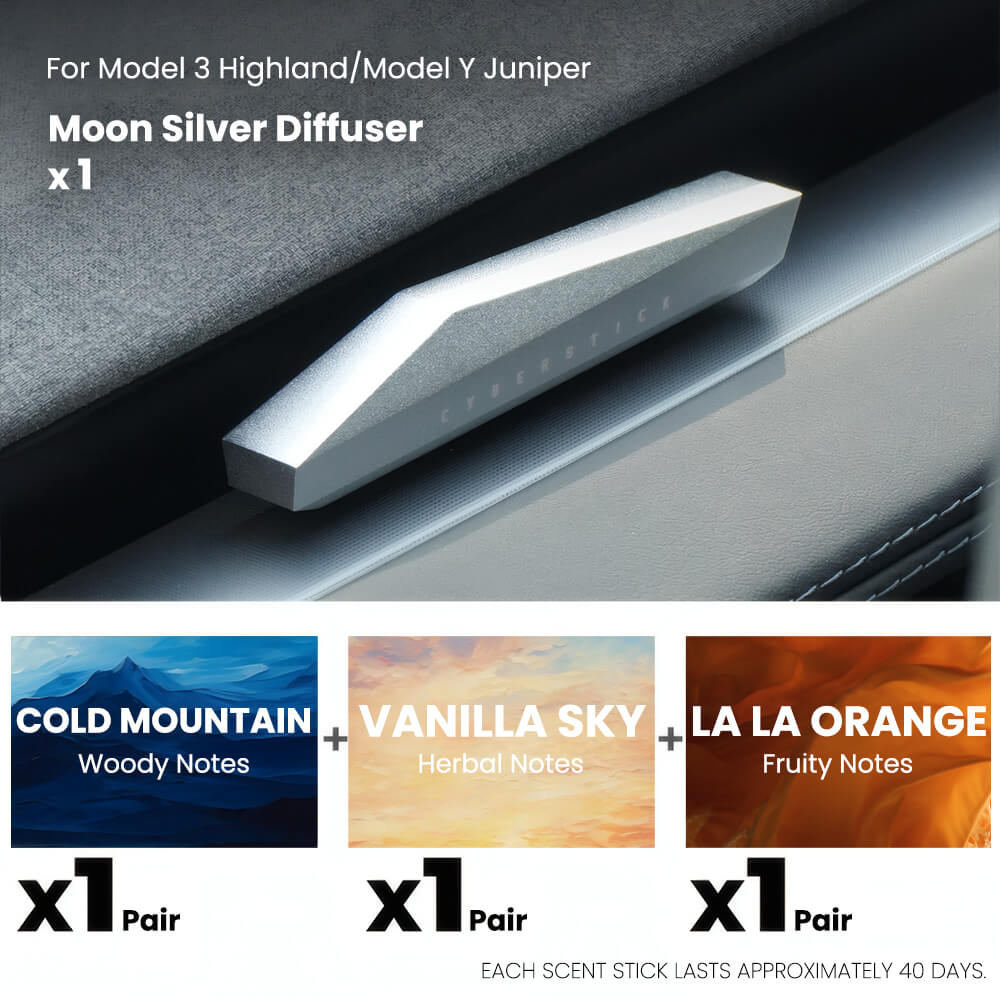 Diffuseur d'air de tableau de bord style cyber pour Tesla Model 3 Highland / Model Y Juniper