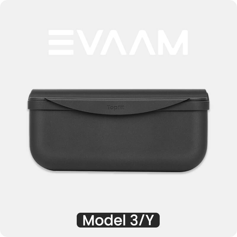 EVAAM® Velcro Sunglasses Holder Storage Box for Tesla Model 3/Y (2017-2023)