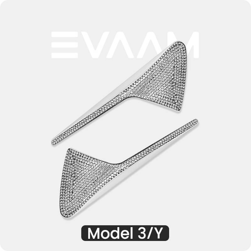 EVAAM® Real Carbon Fiber Logo Covers Set For Model 3/Y Accessories
