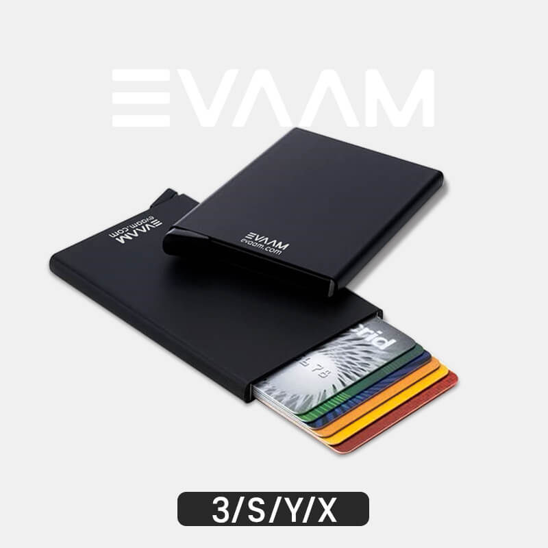 EVAAM® Limited RFID-Geldbörsen-Schlüsselkartenhalter für Tesla Model  3/S/X/Y-Zubehör