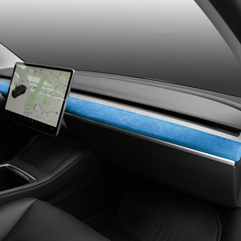 Alcantara Tesla Dash Cap Cover for Tesla Model 3/Y (2017-2023)-EVAAM® - EVAAM