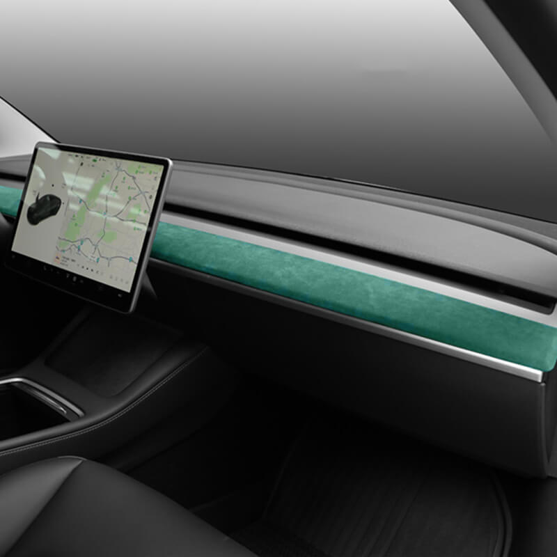 Alcantara Tesla Dash Cap Cover for Tesla Model 3/Y (2017-2023)-EVAAM® - EVAAM