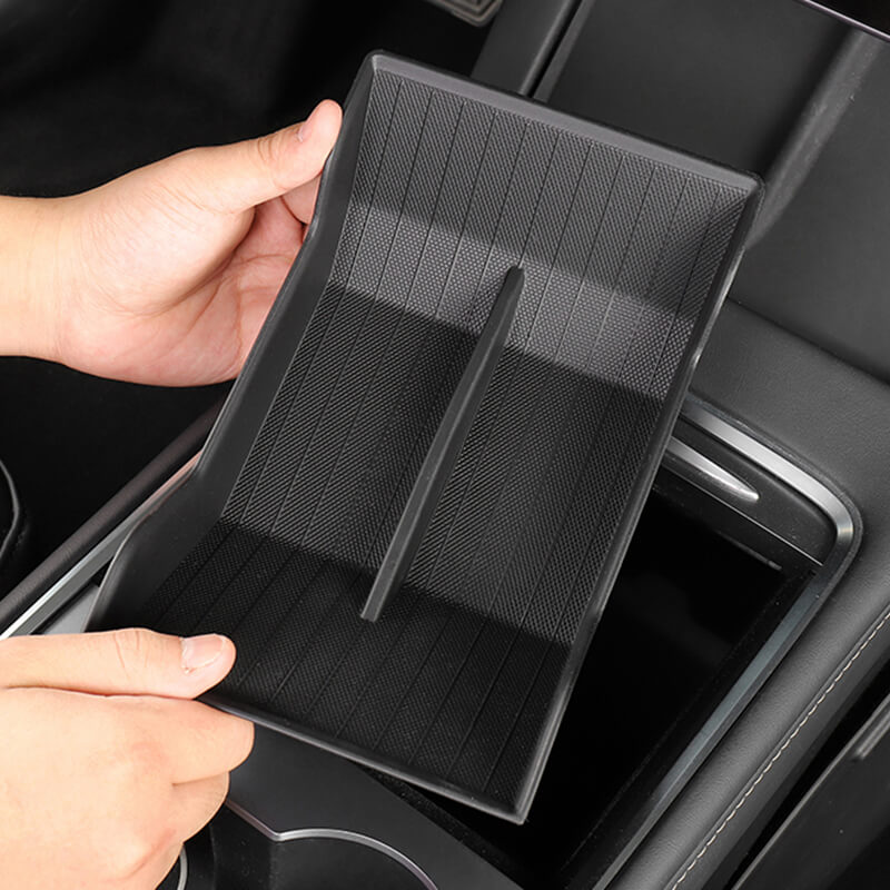 EVAAM® TPE Center Console Storage Organizer Box for Model 3/Y (2017-2023) - EVAAM