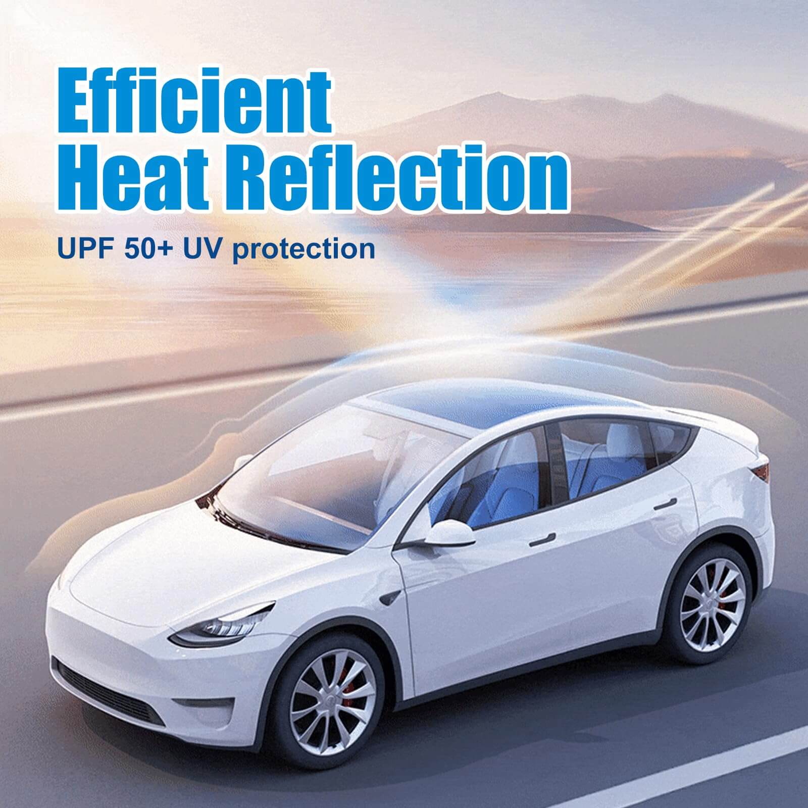 EVAAM® Electrostatic Adsorption Glass Roof Sun Shade for Tesla Model 3/Y (2017-2023) - EVAAM