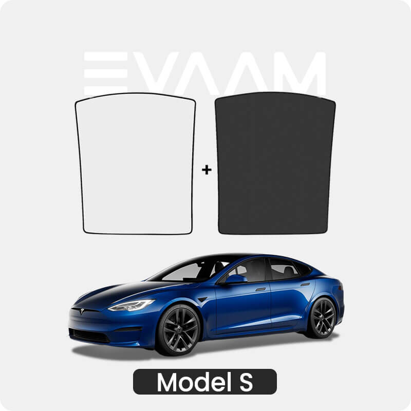 EVAAM® Roof Glass Sun Shades for Tesla Model S Accessories (2012