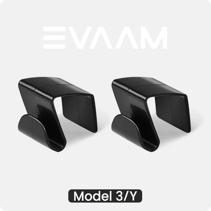 EVAAM® Glove Box Hanger Hooks for Model 3/Y Accessories (2Pcs)