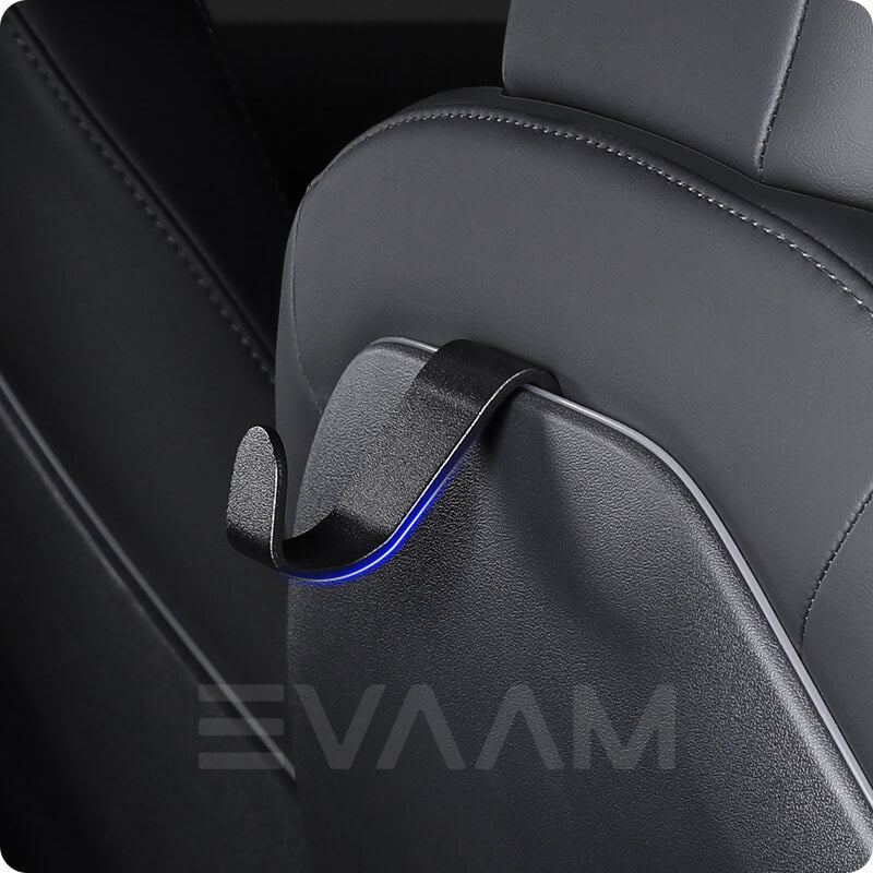 EVAAM® Rear Seat Hanger Hook for Tesla Model 3/Y [2017-2023] (2Pcs) - EVAAM
