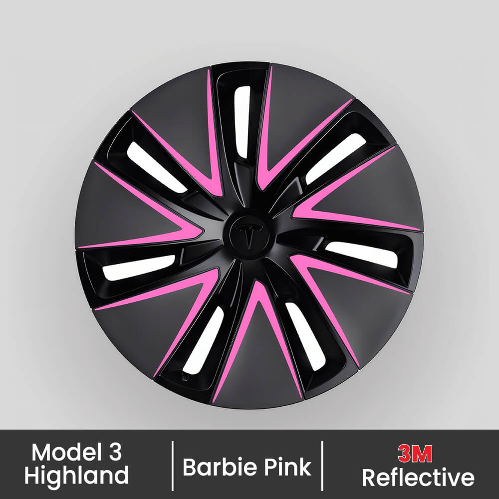 Wheel Hub Reflective Decals For Tesla Model 3 Highland 18" Photon Wheels - EVAAM