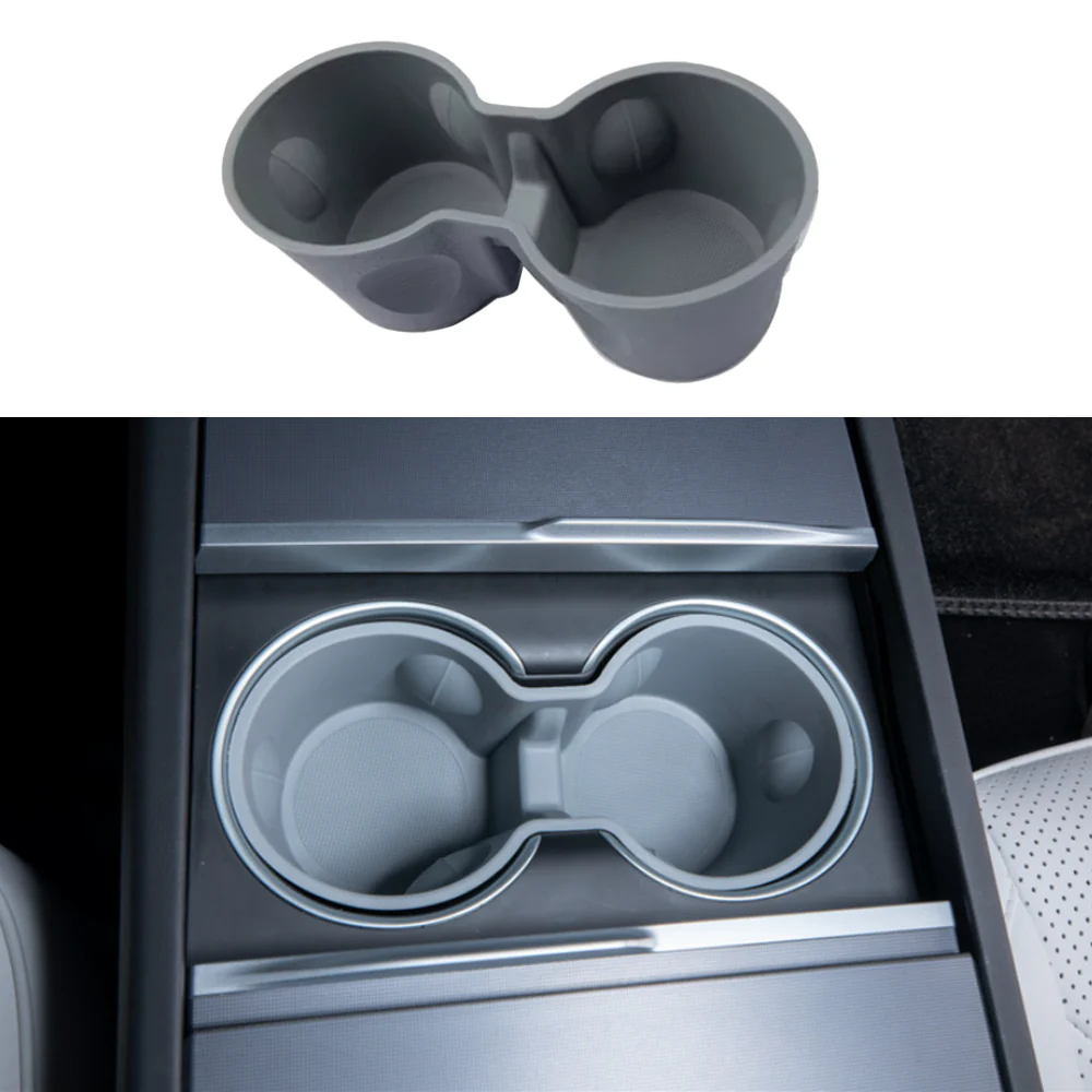 EVAAM® Precision-Fit Silent Cup Holder Insert for Tesla Model Y Juniper (2025-2026) - EVAAM