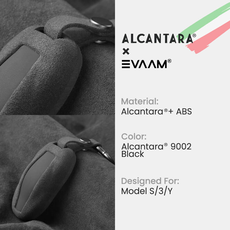 Alcantara Tesla Key Fob Cover For Model 3/Y/S/X (2012-2023)- EVAAM® - EVAAM