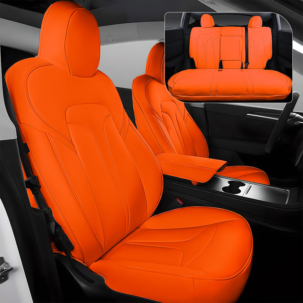 EVAAM® All-Inclusive Leather Full Seat Covers for Tesla 2024+ Model 3 Highland - EVAAM