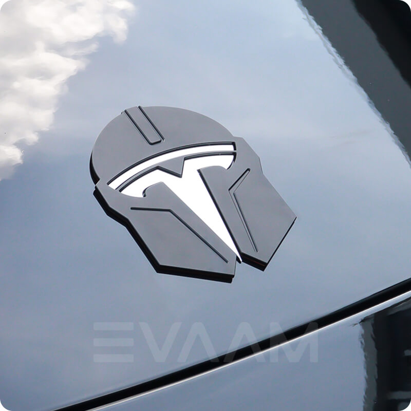 Tesla Mandalorian Logo Decoration Sticker for Model 3/Y - EVAAM