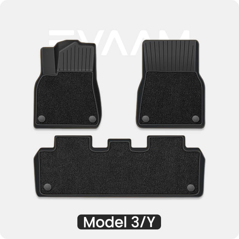 EVAAM® Double Layer With Blanket Floor Mat for Model 3/Y
