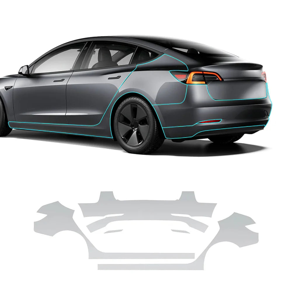 TPU Pre-Cut Invisible Full Car Paint Protection Film (PPF) for Tesla Model 3 (2020-2023)