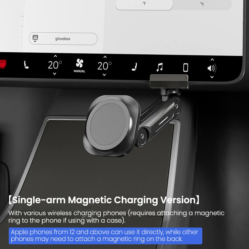 EVAAM ® 360° Adjustable Wireless MagSafe Charger Tesla Phone Mount Holder for Model 3/Y (2017-2023) - EVAAM