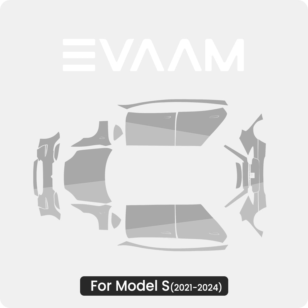 TPU Pre-Cut Invisible Full Car Paint Protection Film (PPF) for Tesla Model S (2021-2024)