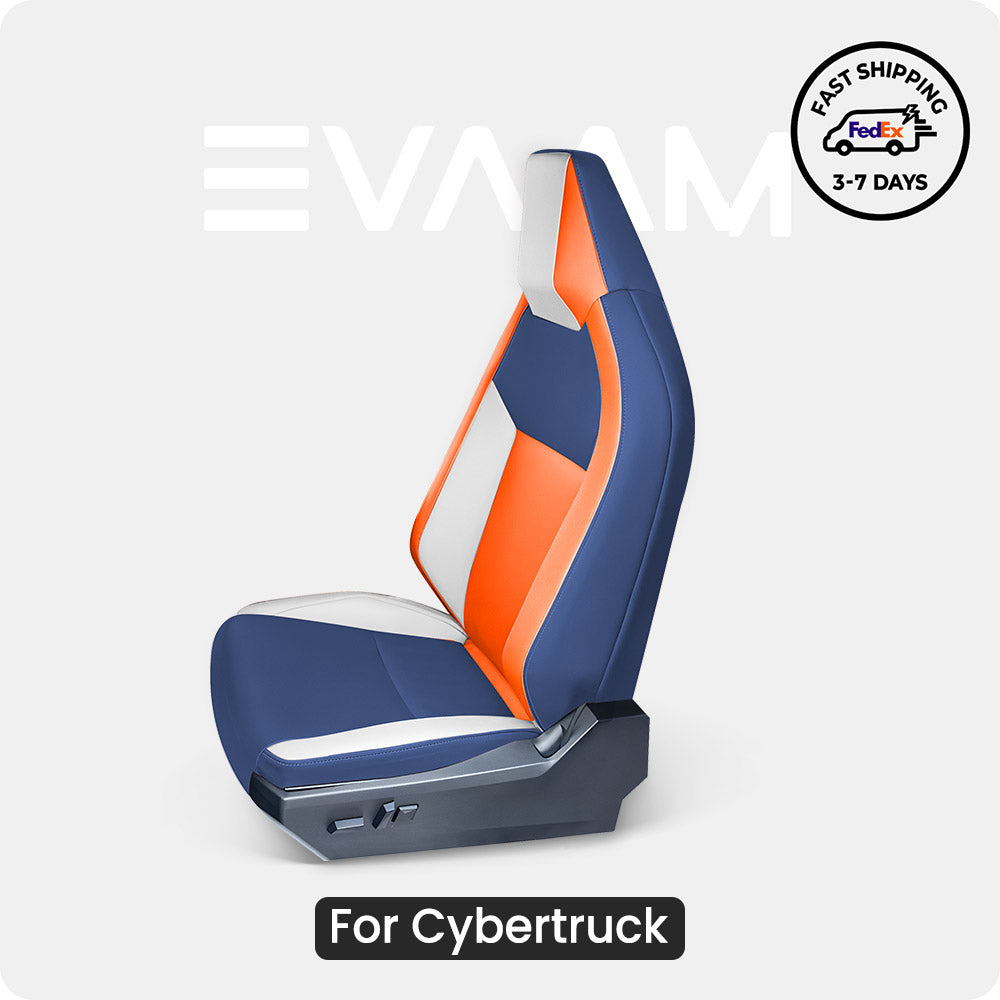 EVAAM® Leather Full Seat Covers for Tesla  Cybertruck - EVAAM