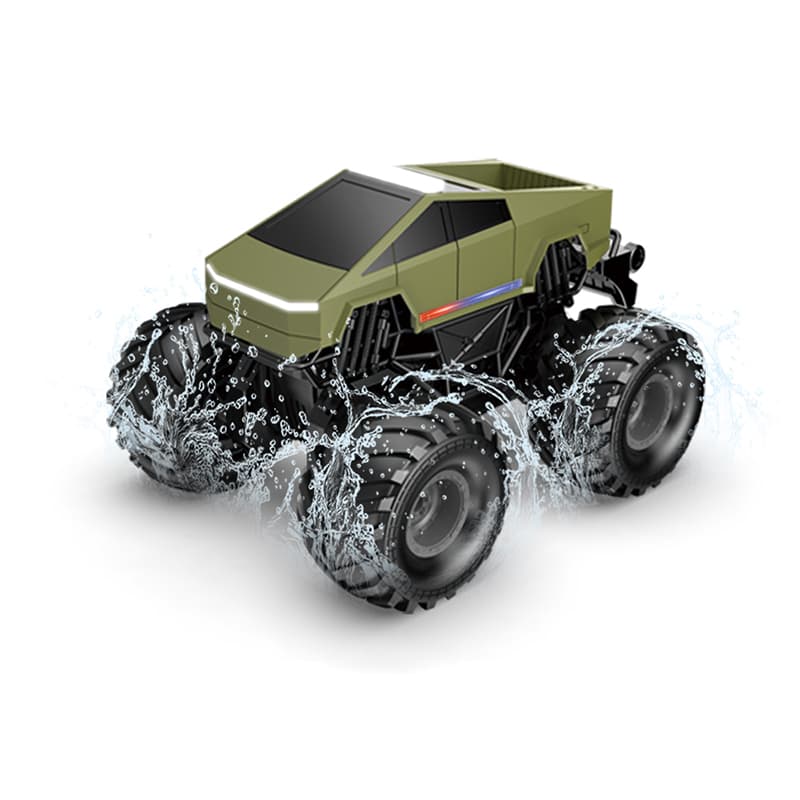 4WD Amphibious RC Stunt Car: Water Bullet Launcher, Mist Spray & LED Lights