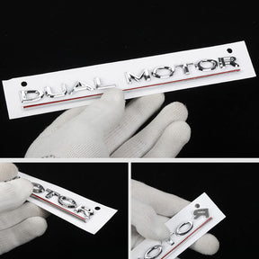 EVAAM® Dual Motor Emblem Trunk Tail Trim Sticker for Tesla Model 3/Y/S/X - EVAAM