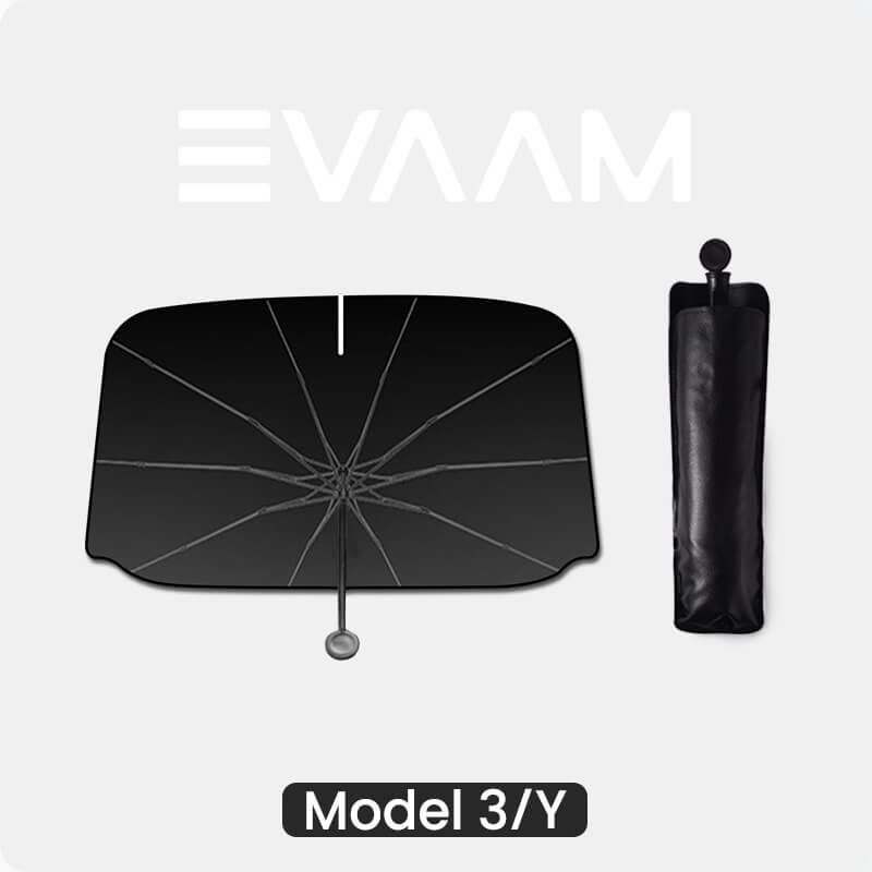 EVAAM® Foldable Windshield Sunshade Umbrellas for Tesla Model3/Y (2012-2023) - EVAAM