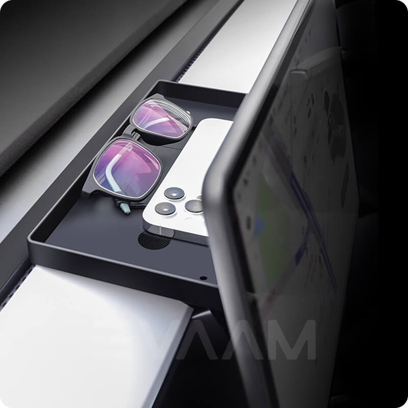 EVAAM® Magnetic Center Console Screen Organizer Tray For Tesla Model 3/Y Accessories - EVAAM