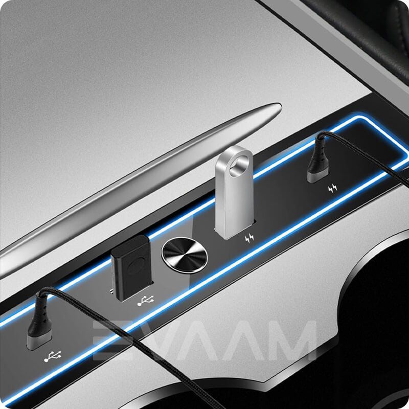 EVAAM® Center Console USB Hub Docking Station for Tesla Model 3/Y (Gen. 2) [2021-2023] - EVAAM