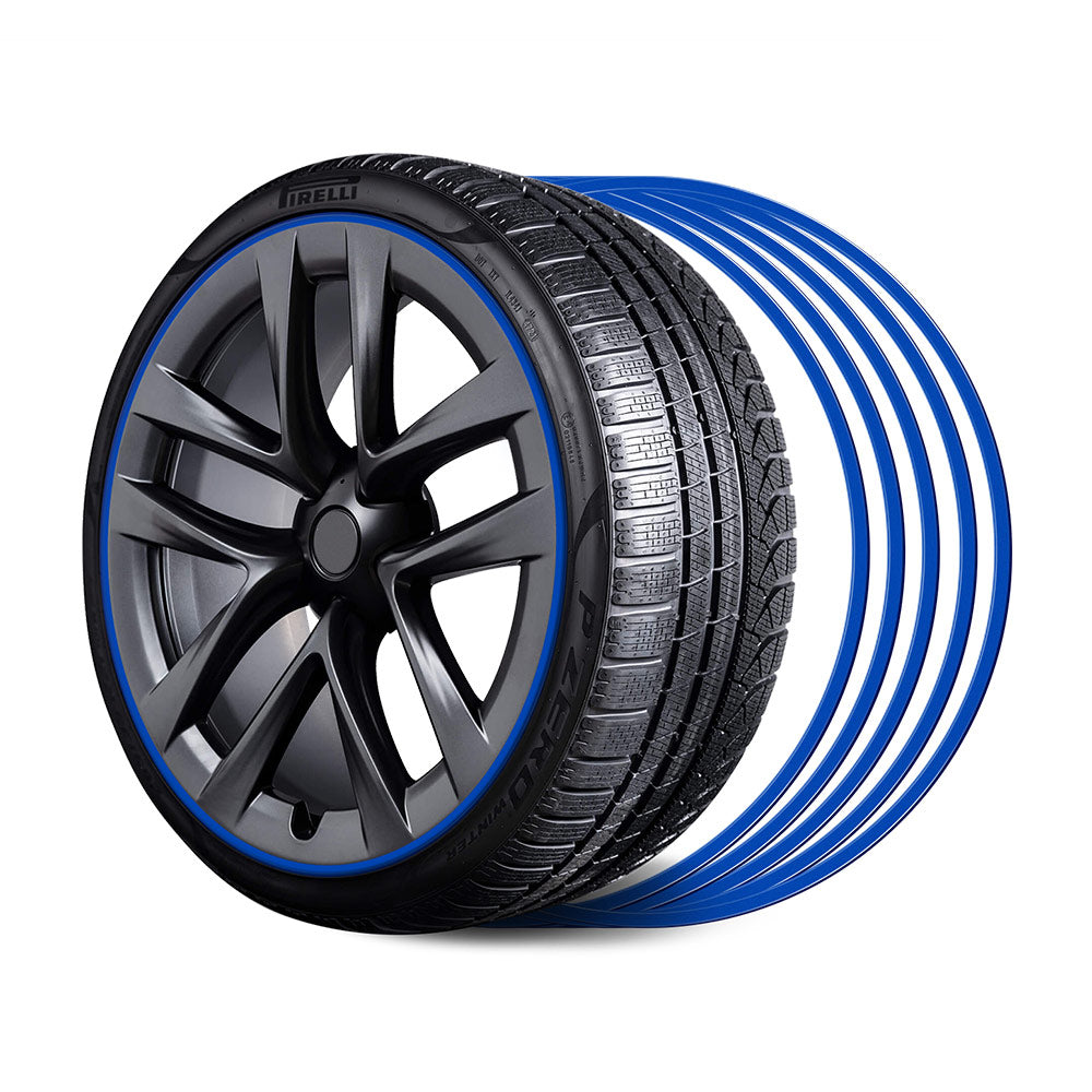 EVAAM® Green Aluminum Alloy Wheel Rim Protector - Fits All Cars (5pcs) - EVAAM