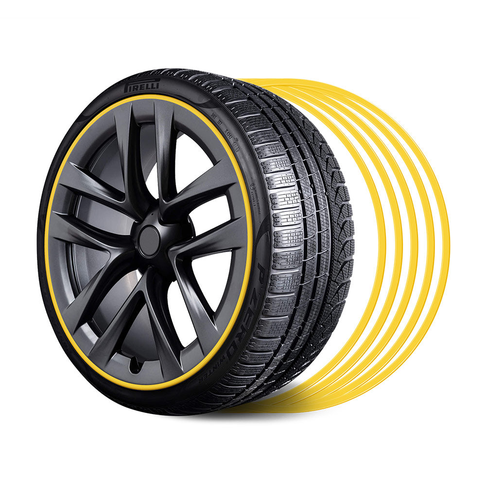 EVAAM® Green Aluminum Alloy Wheel Rim Protector - Fits All Cars (5pcs) - EVAAM