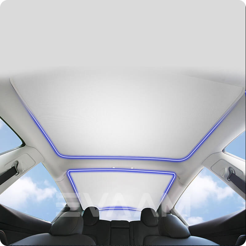 Upgraded! EVAAM™ Tesla Glass Roof Sunshade for Model 3 2017-2023 Accessories - EVAAM