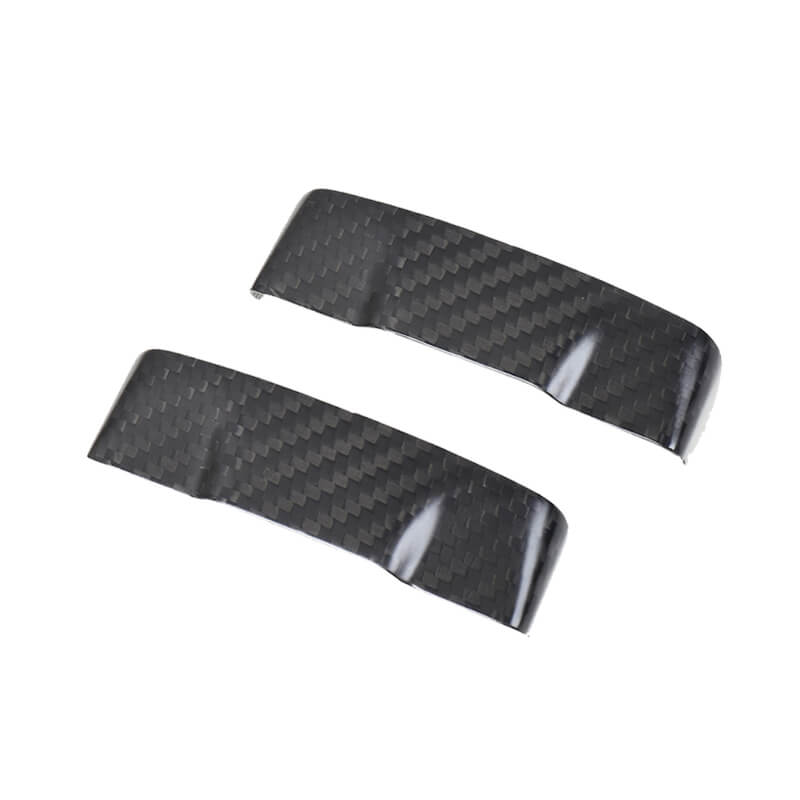 (2 PCS) EVAAM Matte Real Carbon Fiber Seat Belt Fascia Cover for Model 3/Y 2017-2022 - EVAAM