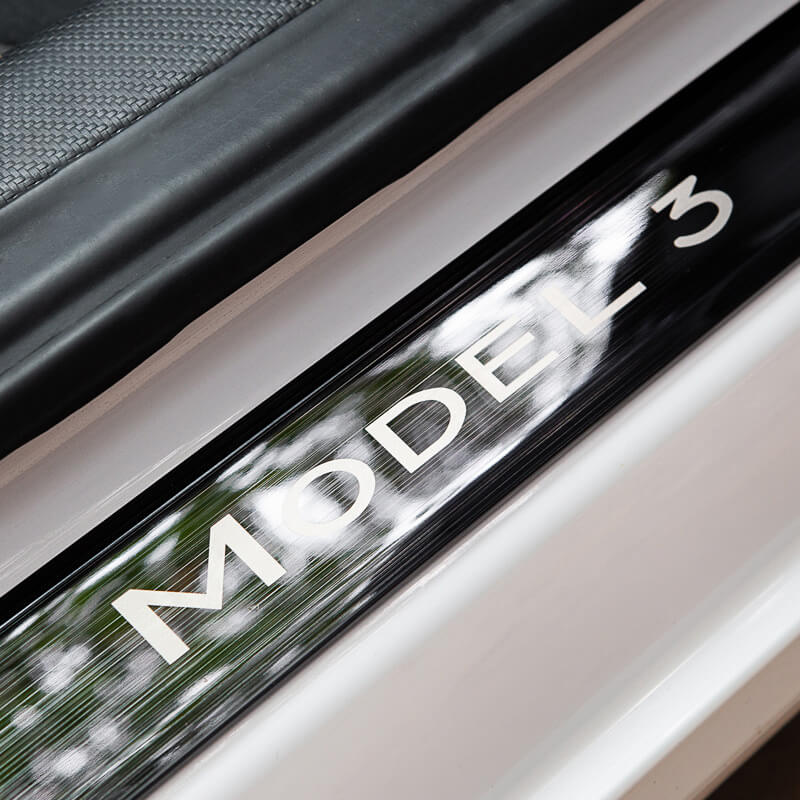 EVAAM™ Black Rear Door Sill Protector For Tesla Model 3 Accessories - EVAAM