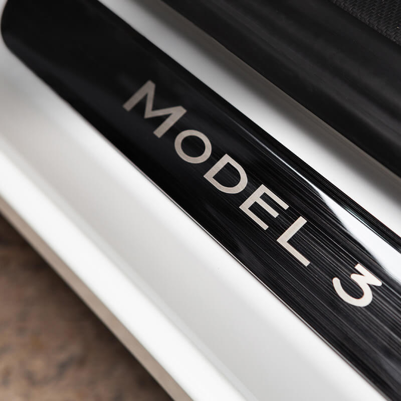 EVAAM™ Black Rear Door Sill Protector For Tesla Model 3 Accessories - EVAAM