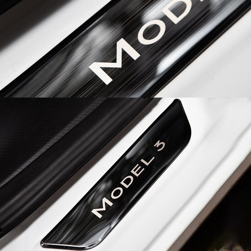 EVAAM™ Black Rear Door Sill Protector For Tesla Model 3 Accessories - EVAAM