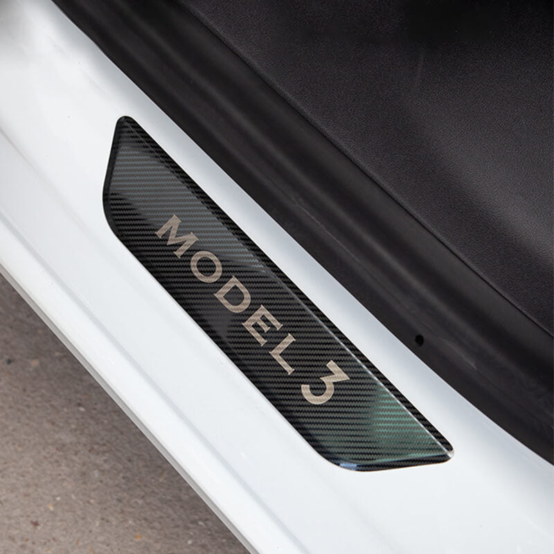 EVAAM™ Black Rear Door Sill Protector For Tesla Model 3 Accessories - EVAAM