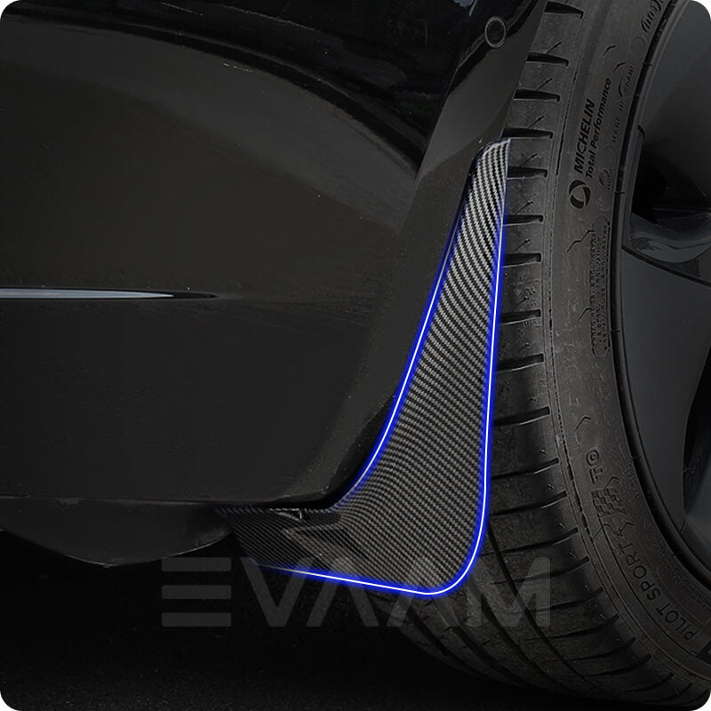 EVAAM™ Carbon Fiber Style Mud Flaps for Model 3/Y 2017-2023 - EVAAM