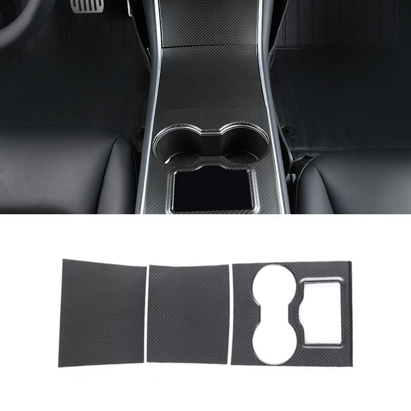 EVAAM Matte Real Carbon Fiber Center Console Cover for Model 3 2016-2020 - EVAAM