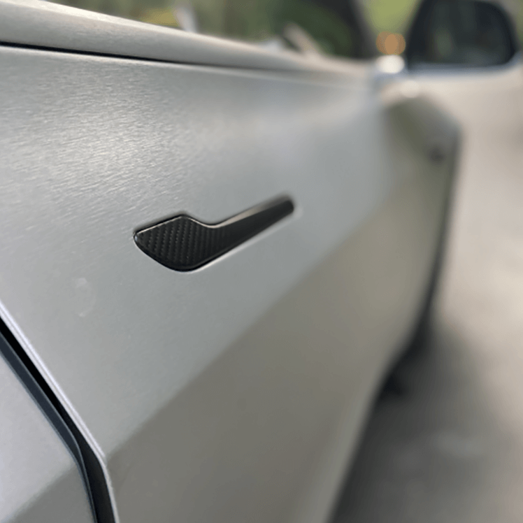 EVAAM Matte Real Carbon Fiber Door Handle Cover for Model 3/Y 2021-2022 - EVAAM