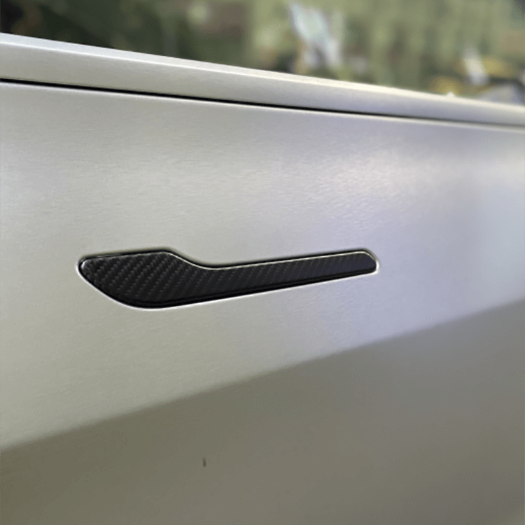 EVAAM Matte Real Carbon Fiber Door Handle Cover for Model 3/Y 2021-2022 - EVAAM