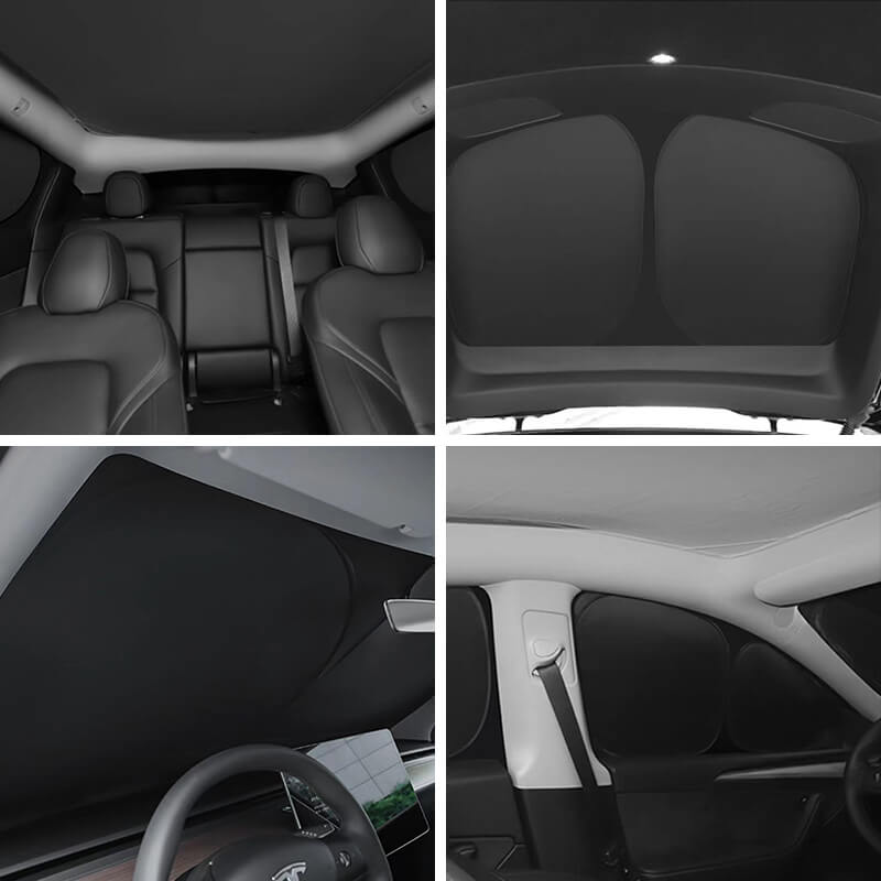 EVAAM™ Privacy and Thermal Insulated Curtains for Model Y Accessories - tesla heatshield sunshade